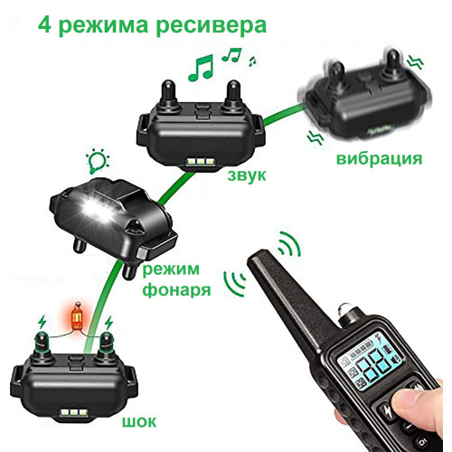Ошейник электронный 800м. WODONDOG водонепроницаемый для дрессировки собак аккумулятор от USB Р-880