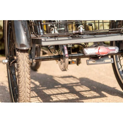 Электровелосипед трехколесный грузовой Vega HAPPY 2021 (трицикл) + реверс + Lithium Серый