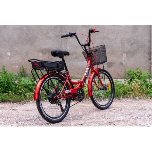 Электровелосипед Vega Joy S (Black) 350/10,4 Li-ion складной Red