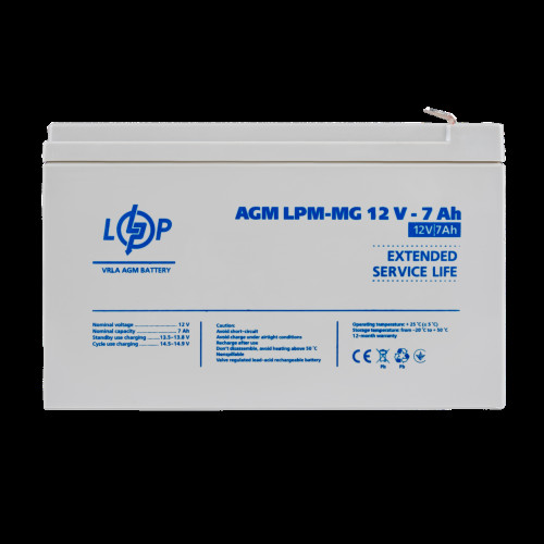 Аккумулятор мультигелевый LPM-MG 12V - 7 Ah Аккумулятор мультигелевый LPM-MG 12V - 7 Ah