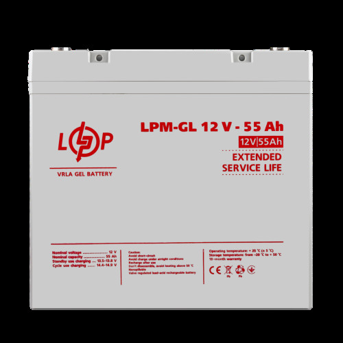 Акция.Аккумулятор гелевый LPM-GL 12V - 55 Ah Акция.Аккумулятор гелевый LPM-GL 12V - 55 Ah