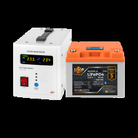 Комплект резервного питания LP(LogicPower) ИБП + литиевая (LiFePO4) батарея (UPS В500 + АКБ LiFePO4 640W)