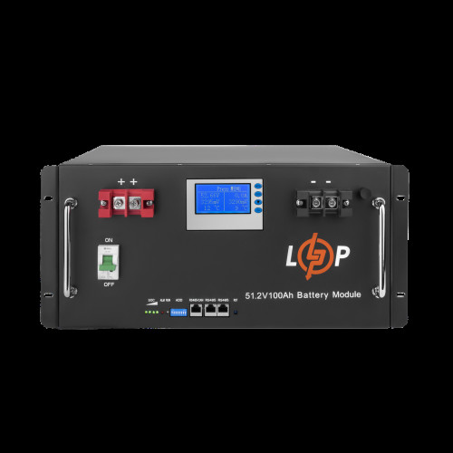 Аккумулятор LP LiFePO4 48V (51,2V) - 100 Ah (5120Wh) (Smart BMS 100A) с LCD RM Аккумулятор LP LiFePO4 48V (51,2V) - 100 Ah (5120Wh) (Smart BMS 100A) с LCD RM