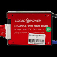 BMS плата LiFePO4 36V 12S Dis 60A Ch 30A