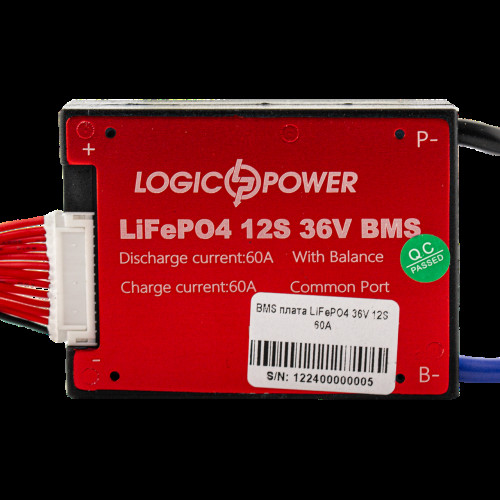 BMS плата LiFePO4 36V 12S Dis 60A Ch 30A BMS плата LiFePO4 36V 12S Dis 60A Ch 30A
