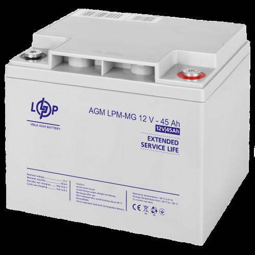 Аккумулятор мультигелевый LPM-MG 12V - 45 Ah Аккумулятор мультигелевый LPM-MG 12V - 45 Ah