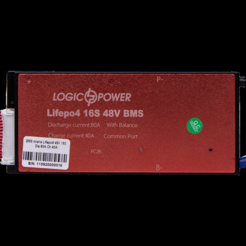 BMS плата LiFePO4 48V 16S Dis 80A Ch 40A BMS плата LiFePO4 48V 16S Dis 80A Ch 40A