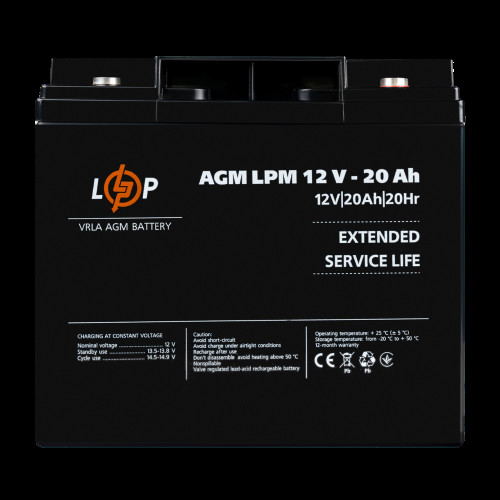 Аккумулятор AGM LPM 12V - 20 Ah под болт М5 Аккумулятор AGM LPM 12V - 20 Ah под болт М5