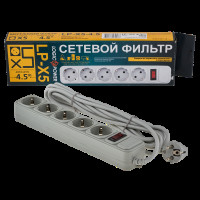 Сетевой фильтр LP-X5 4.5 м Grey