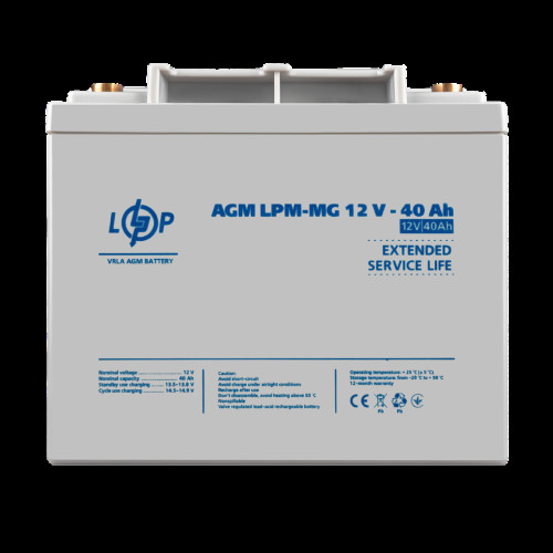 Аккумулятор мультигелевый LPM-MG 12V - 40 Ah Аккумулятор мультигелевый LPM-MG 12V - 40 Ah