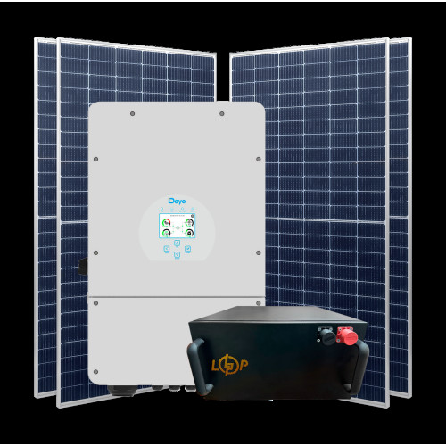 Гибридная станция 10 квт (1ф.) с LiFePO4 на 11,8 кВт (двусторонние панели) Гибридная станция 10 квт (1ф.) с LiFePO4 на 11,8 кВт (двусторонние панели)