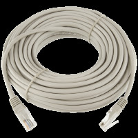 Патч-корд литой LogicPower UTP RJ45 кат. 5Е 15 м (серый)