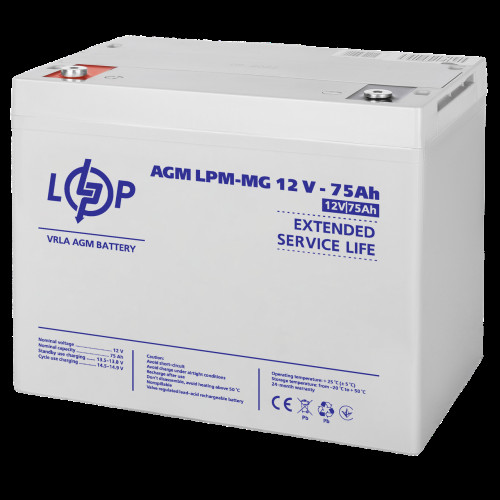 Аккумулятор мультигелевый LPM-MG 12V - 75 Ah Аккумулятор мультигелевый LPM-MG 12V - 75 Ah