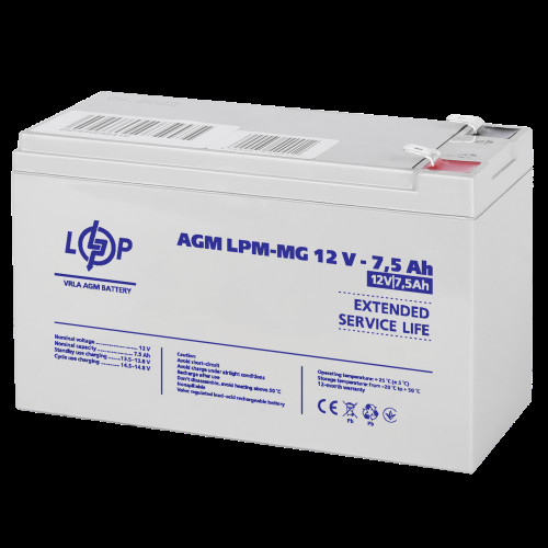 Аккумулятор мультигелевый LPM-MG 12V - 7.5 Ah Аккумулятор мультигелевый LPM-MG 12V - 7.5 Ah