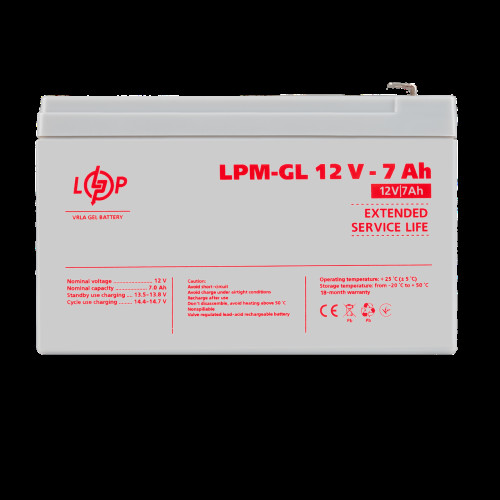 Аккумулятор гелевый LPM-GL 12V - 7 Ah Аккумулятор гелевый LPM-GL 12V - 7 Ah