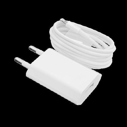 Зарядное устройство + кабель Lighting LP АС-005 USB 5V 1A ОЕМ White Зарядное устройство + кабель Lighting LP АС-005 USB 5V 1A ОЕМ White