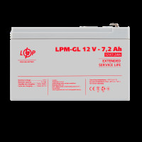 Аккумулятор гелевый LPM-GL 12V - 7.2 Ah