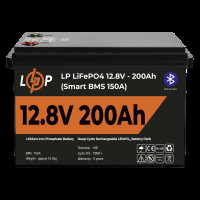 Аккумулятор LP LiFePO4 12V (12,8V) - 200 Ah (2560Wh) (Smart BMS 150А) с BT пластик
