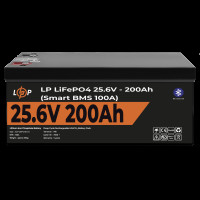 Аккумулятор LP LiFePO4 24V (25,6V) - 200 Ah (5120Wh) (Smart BMS 100А) с BT пластик
